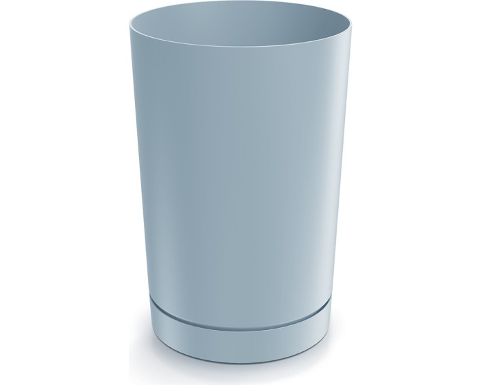 Plastový květináč TUBOS 30 cm světle šedý