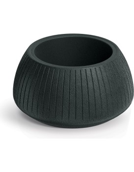 Plastový květináč COROS BOWL tmavě šedý