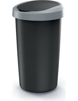 Odpadkový koš COMPACTO 50 L černý/světle šedý