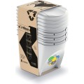 Sada 4 odpadkových košů Soorti na tříděný odpad 4 x 25 l bílá