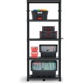 Plastový dílenský regál Stacker 74x172,5 cm černý
