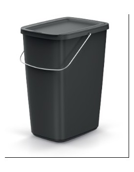 Odpadkový koš COMPACTO FLAS 25 L černý