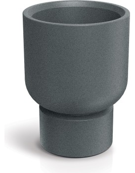 Plastový květináč MOLTAS BASE ROUND MIDL 40 cm granitově šedý