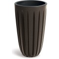 Plastový květináč Warios Eco Wood 29x50 cm kávovový