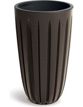 Plastový květináč Warios Eco Wood 29x50 cm kávovový