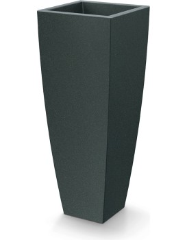 Květináč Moodas Square High 40 cm černý granit