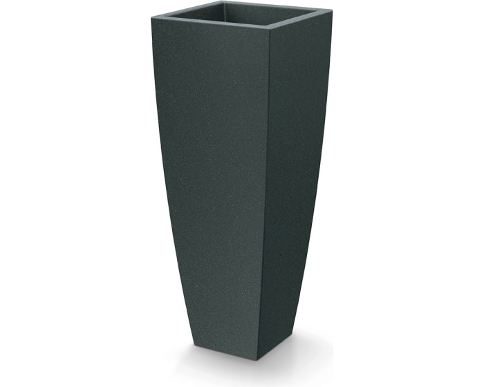 Květináč Moodas Square High 40 cm černý granit