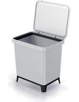Odpadkový koš SYSTEMO 29 L světle šedý