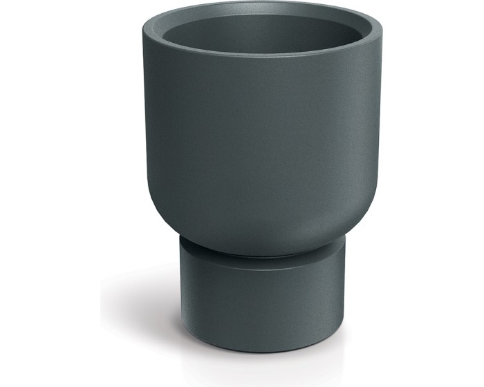 Plastový květináč MOLTAS BASE ROUND MIDL 40 cm grafitový