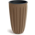 Plastový květináč Warios Eco Wood 29x50 cm přírodní