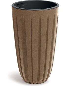 Plastový květináč Warios Eco Wood 29x50 cm přírodní