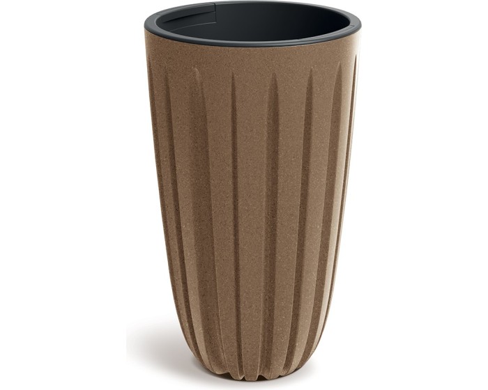 Plastový květináč Warios Eco Wood 29x50 cm přírodní