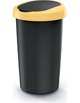 Odpadkový koš COMPACTO 25 L černý/žlutý