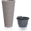 Květináč Long Sand s vložením mocca