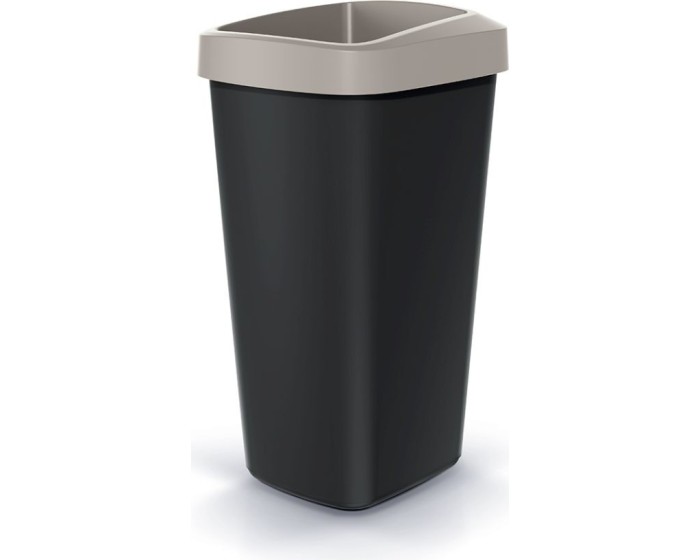 Odpadkový koš COMPACTO DROPIN černý/světle hnědý