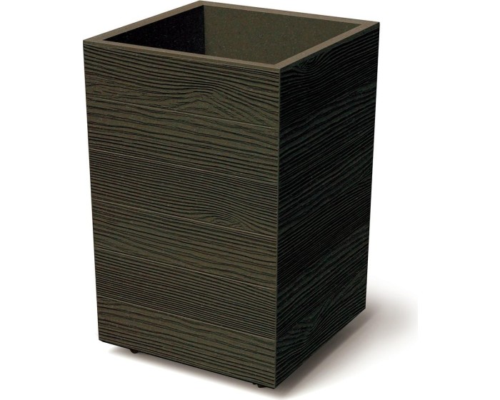 Květináč MADERAN SQUARE HIGH ECO WOOD 38,5 cm kávový