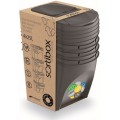 Sada 4 odpadkových košů Soorti na tříděný odpad 4 x 25 l šedá