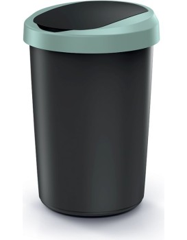 Odpadkový koš COMPACTO 40 L černý/zelený