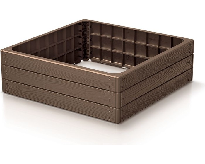 Vyvýšený záhon BASE WOODY 75,6 cm cihlově hnědý