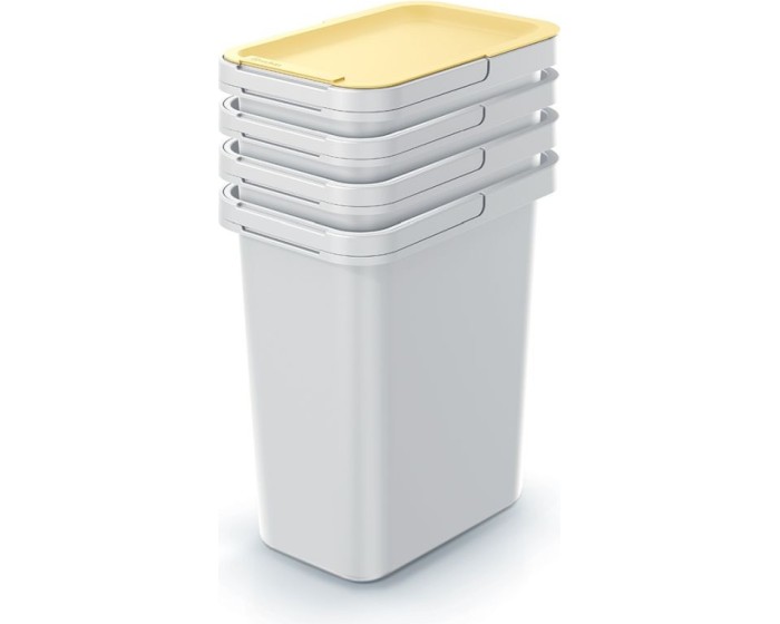Set odpadkových košů SYSTEM 4x12 l popelavě šedý