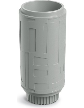 Plastový květináč FOLKAS ROUNDOS HIGH betonově šedý