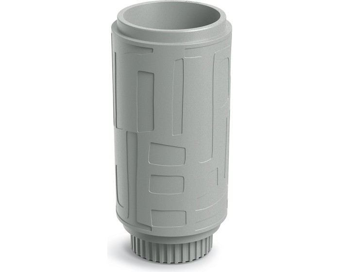 Plastový květináč FOLKAS ROUNDOS HIGH betonově šedý