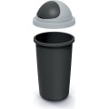 Odpadkový koš COMPACTO ROLL 30 L černý/světle šedý