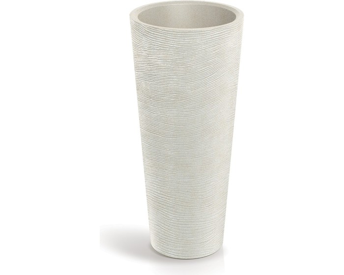 Plastový květináč TUBRAN ROUND SLIM I pískový