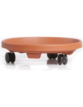 Miska pod květináče s kolečky RONDOS 30,5 cm odstín terakota