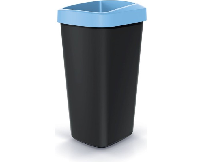 Odpadkový koš COMPACTO DROPIN černý/světle modrý