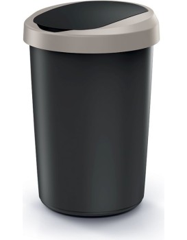Odpadkový koš COMPACTO 40 L černý/hnědý