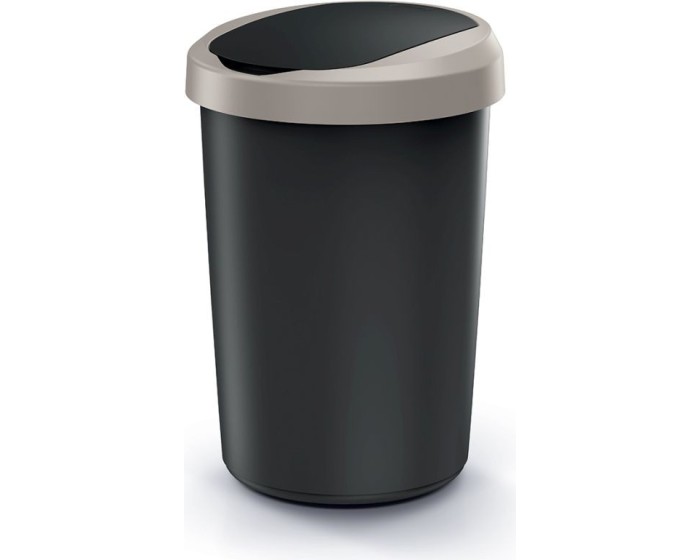 Odpadkový koš COMPACTO 40 L černý/hnědý