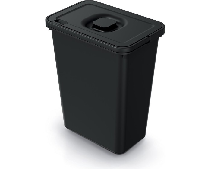 Odpadkový koš System Flad s víkem 10 L černý