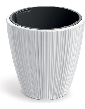 Plastový květináč OROS bílý matný