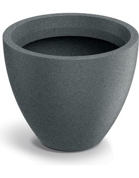 Plastový květináč MOLIOS ROUNDAS granitově šedý