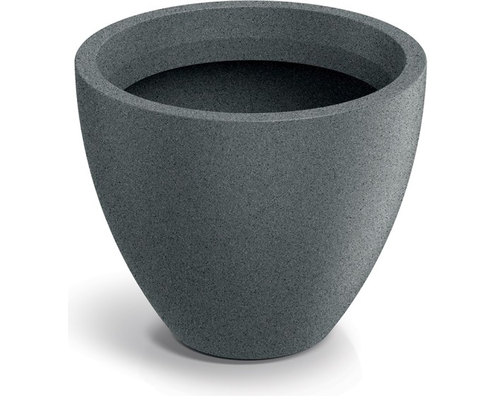Plastový květináč MOLIOS ROUNDAS granitově šedý