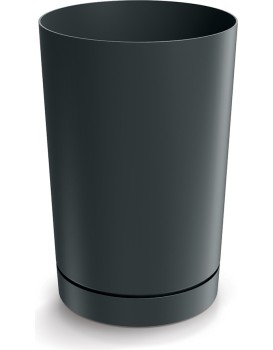 Plastový květináč TUBOS 30 cm tmavě šedý