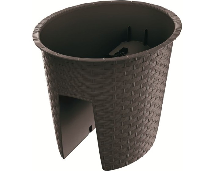 Květináč Ratolla Railing tmavě hnědý