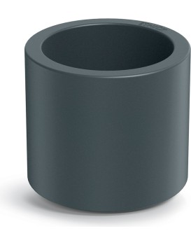 Plastový květináč TUBLAN ROUND betonově šedý