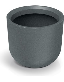 Plastový květináč MOLTAS ROUND HIGH granitově šedý