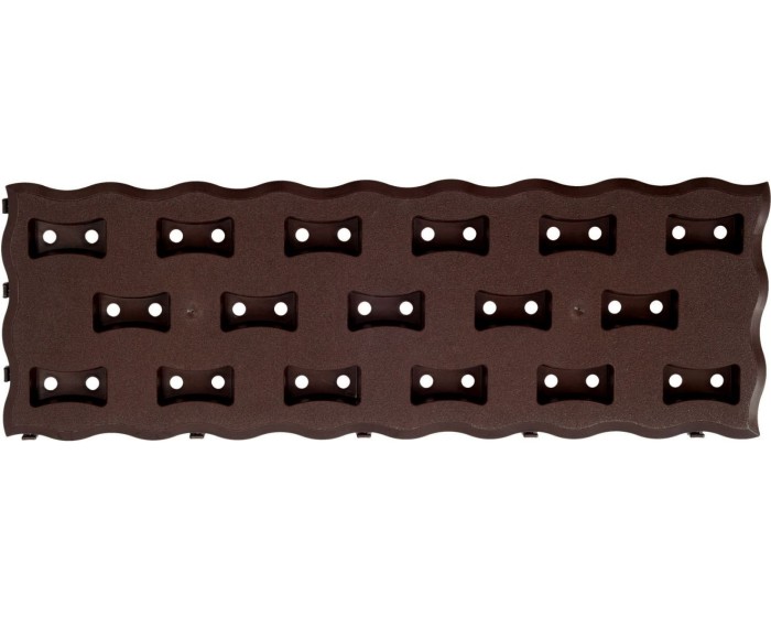 Záhonový chodník Dog 60x20 cm tmavě hnědý
