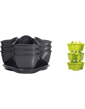 Květináč na bylinky COUBI HERBAL 29,5 cm grafitový
