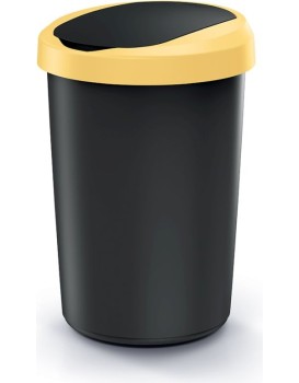 Odpadkový koš COMPACTO 40 L černý/žlutý