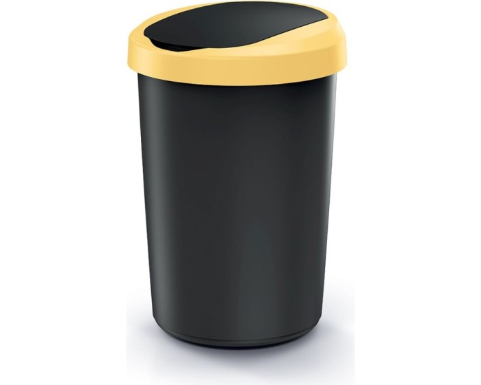 Odpadkový koš COMPACTO 40 L černý/žlutý