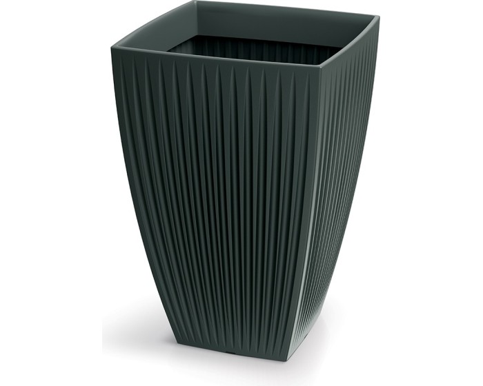 Vysoký květináč LATIE SQUAR I 40 cm antracitový
