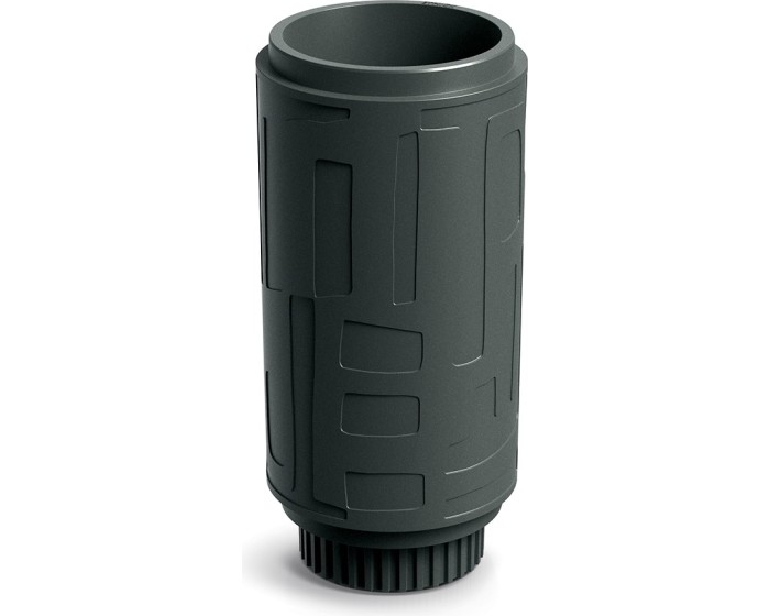 Plastový květináč FOLKAS ROUNDOS HIGH tmavě šedý