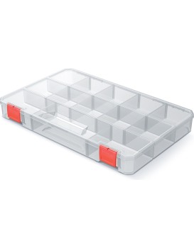 Organizér RQS BOX 35,5x23x4,1 cm transparentní/červený