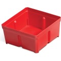 Sada 10 plastových boxů na nářadí TIGER BOX 10,5x10,5x5 cm červená