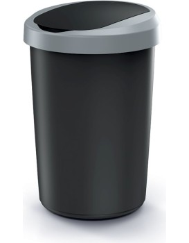 Odpadkový koš COMPACTO 40 L černý/světle šedý