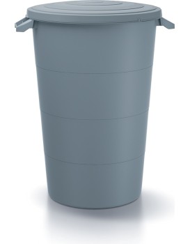 Plastová nádoba s úchyty Smooth světle šedá